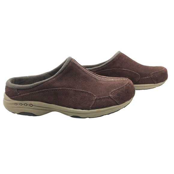 Womens Easy Spirit Soft Brushed Leather Slide On Mules - Picture 3 of 9